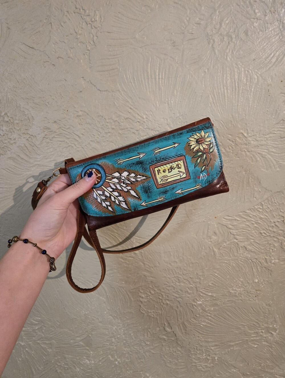 American Darling leather wallet crossbody